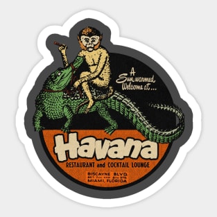 Vintage Monkey Gator Cuban Dive Sticker